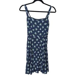 Abercrombie & Fitch Dress Jr M Blue Daisy Floral Cottagecore Y2K Coquette